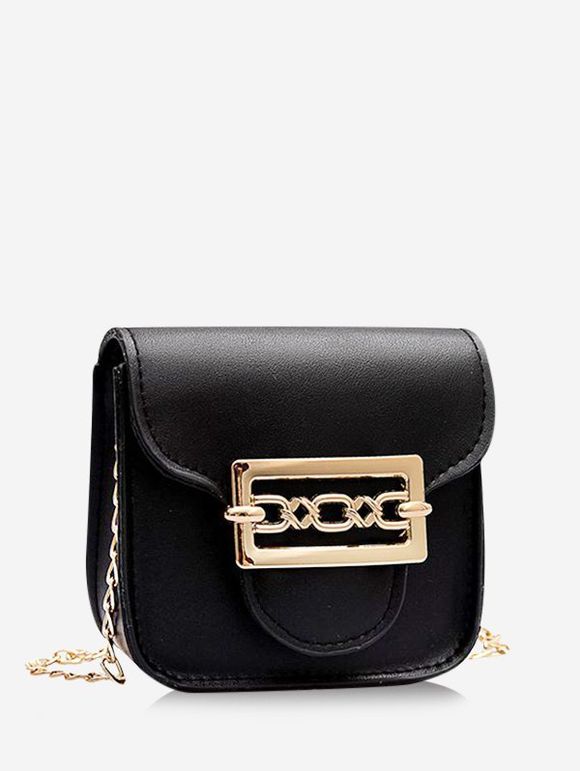 Mini Sac à Bandoulière Mignon avec Chaîne - Noir 