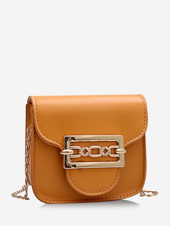 Mini Sac à Bandoulière Mignon avec Chaîne - Jaune d'Abeille 