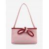 Sac Fourre-tout Nœud Papillon Design en Cuir PU - Rose Cochon 