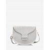 Sac de Selle en Cuir PU Motif d'Animal - Blanc Lait 