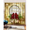 Rideaux de Fenêtre de Noël Motif de Cloche avec Nœud Papillon 2 Pièces - multicolor W33.5 X L79 INCH X 2PCS