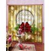Rideaux de Fenêtre de Noël Motif de Cloche avec Nœud Papillon 2 Pièces - multicolor W33.5 X L79 INCH X 2PCS