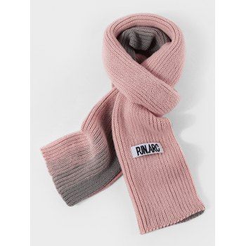 

Colorblock Winter Long Knitted Scarf, Light pink
