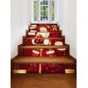 Autocollants d'Escalier Décoratifs Imprimé Père Noël - multicolor 6PCS X 39 X 7 INCH( NO FRAME )