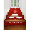Autocollants d'Escaliers Décoratifs Imprimé Barbe de Noël - multicolor 6PCS X 39 X 7 INCH( NO FRAME )