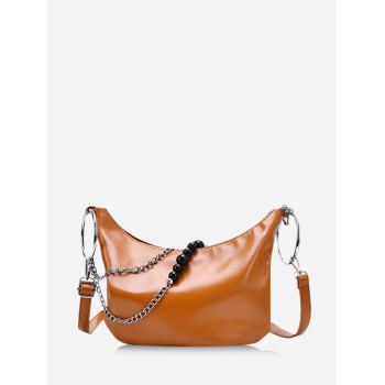

Leisure Chain Beads Crossbody Shoulder Bag, Brown