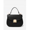 Sac en Cuir PU avec Rabat - Noir 