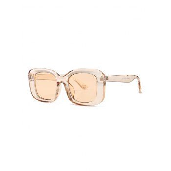 

Retro Travel Wide Rim Square Sunglasses, Champagne