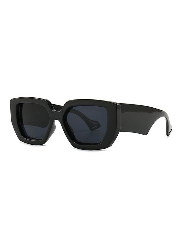 Lunettes de Soleil à Ourlet Irrégulier pour Extérieur - Noir 