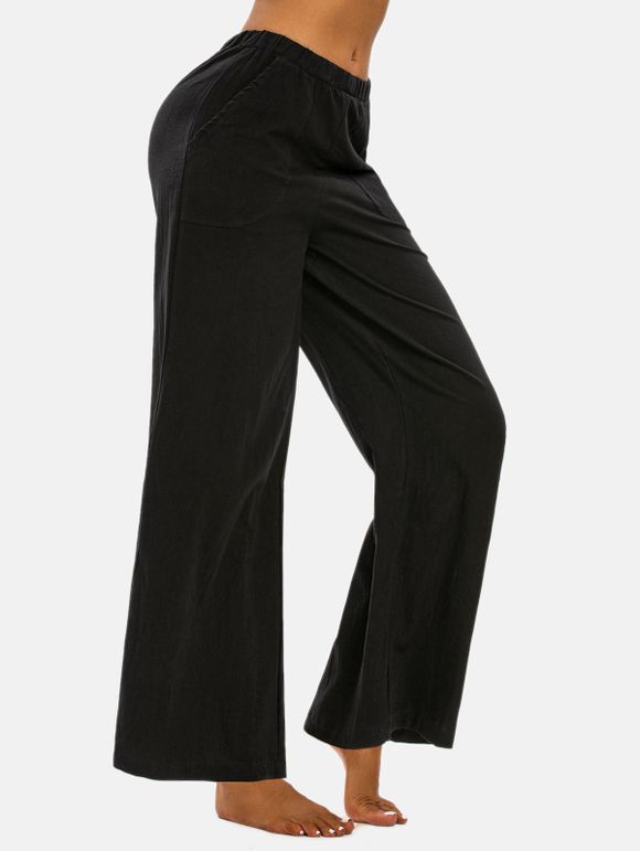 Pantalon à Jambe Large - Noir XL