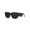 Lunettes de Soleil à Ourlet Irrégulier pour Extérieur - Noir 