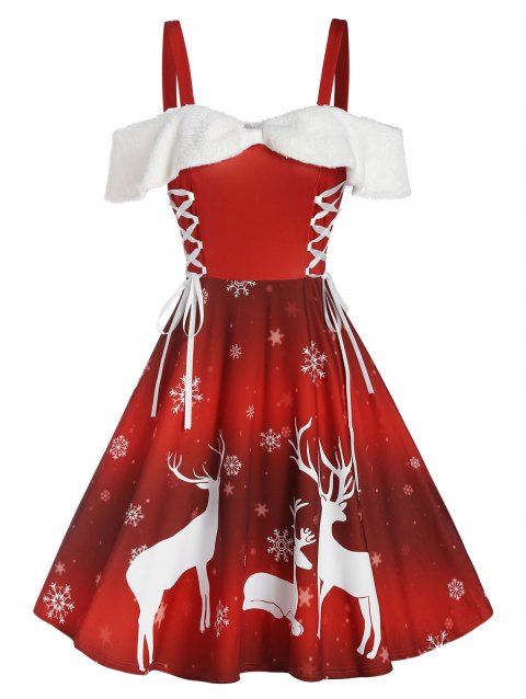 Robe Rouge De Noel La Meilleure Vente En Ligne Dresslily France