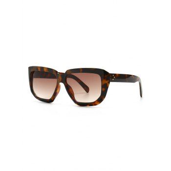 

Oversized Rivet Irregular Sunglasses, Leopard