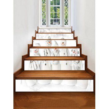 

Christmas Snowman Family Print Removable Stair Stickers, Multicolor