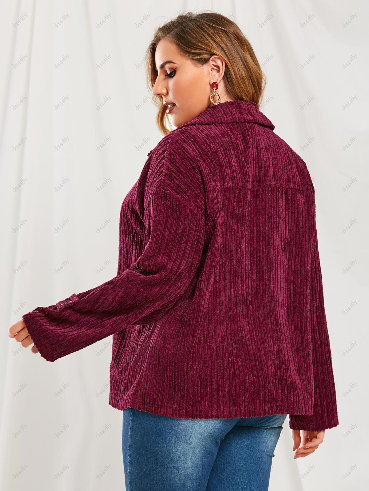 plus size corduroy puffer jacket