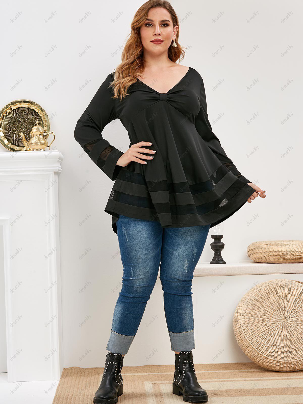 plus size knotted top