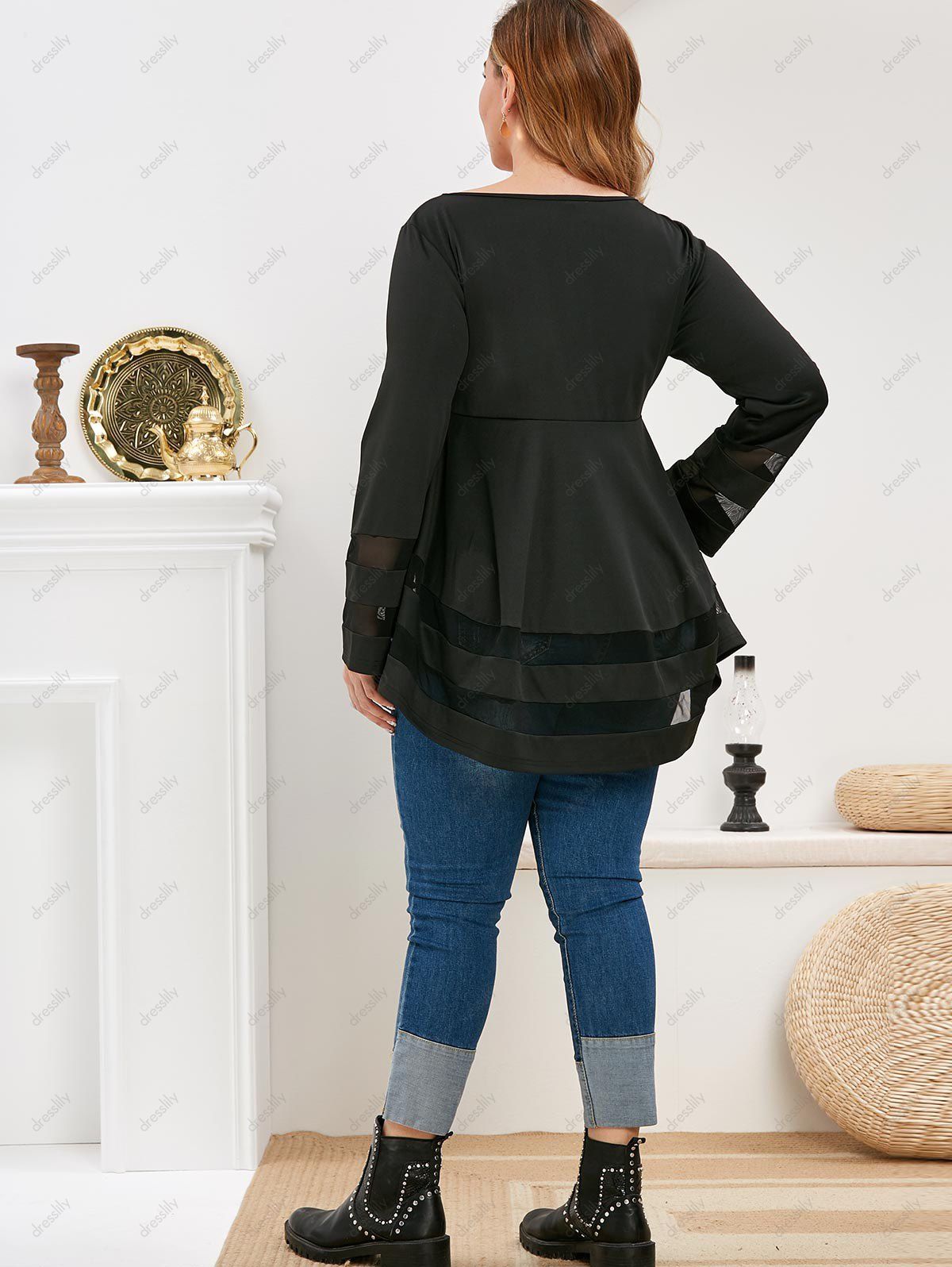 plus size knotted top