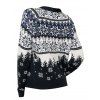 Christmas Snowflake Car Raglan Sleeve Sweater - DEEP BLUE XL