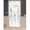 Autocollants de Porte Décoratifs Imprimé Famille de Bonhommes de Neige de Noël - multicolor 2PCS X 15 X 79 INCH
