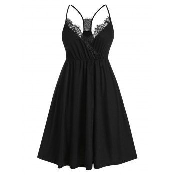 Image of Plus Size Eyelash Lace Lingerie Dress