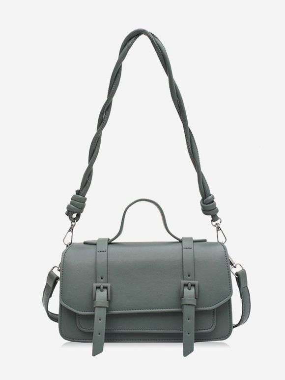 Sac à Bandoulière Rétro Tordu à Bretelle - Vert clair 