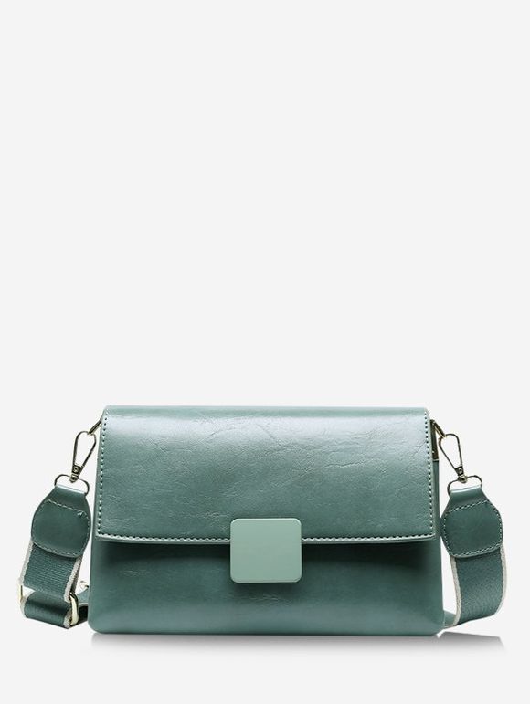 Sac à Bandoulière Rectangle à Bretelle Large - Vert clair 