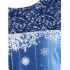 T-shirt Mouchoir de Noël Flocon de Neige Imprimé de Grande Taille - Bleu L