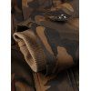 Veste Cargo Camouflage Imprimé en Cuir PU à Cordon - café 2XL