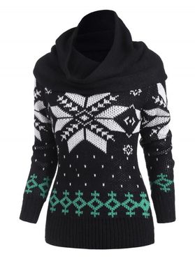 Christmas Multiway Snowflake Sweater with Ring Scarf
