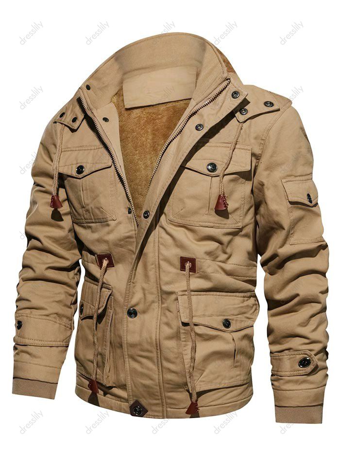 2022 Faux Fur Lined Waist Drawstring 