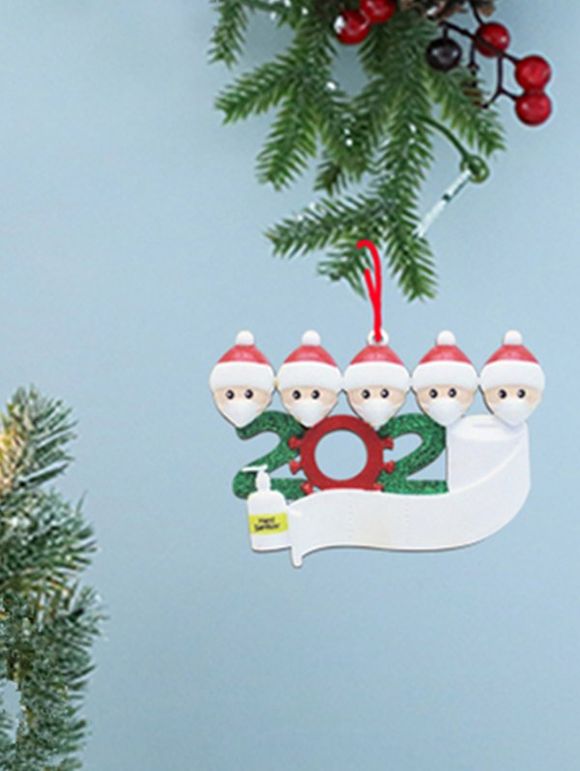 Décoration à Suspendre Au Sapin de Noël en Bois DIY Motif Père Noël - multicolor FIVE