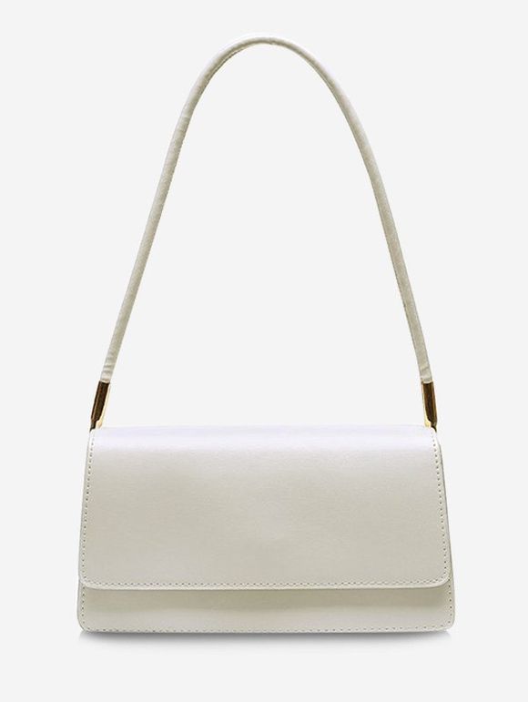 Sac à Bandoulière Rectangle en Couleur Unie - Blanc 