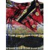 Sleeveless Bridge Forest Pattern Sweater Dress - BLACK L