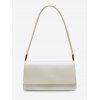 Sac à Bandoulière Rectangle en Couleur Unie - Blanc 