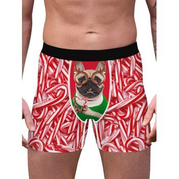 

3D Print Puppy Dog Christmas Boxer Briefs, Red