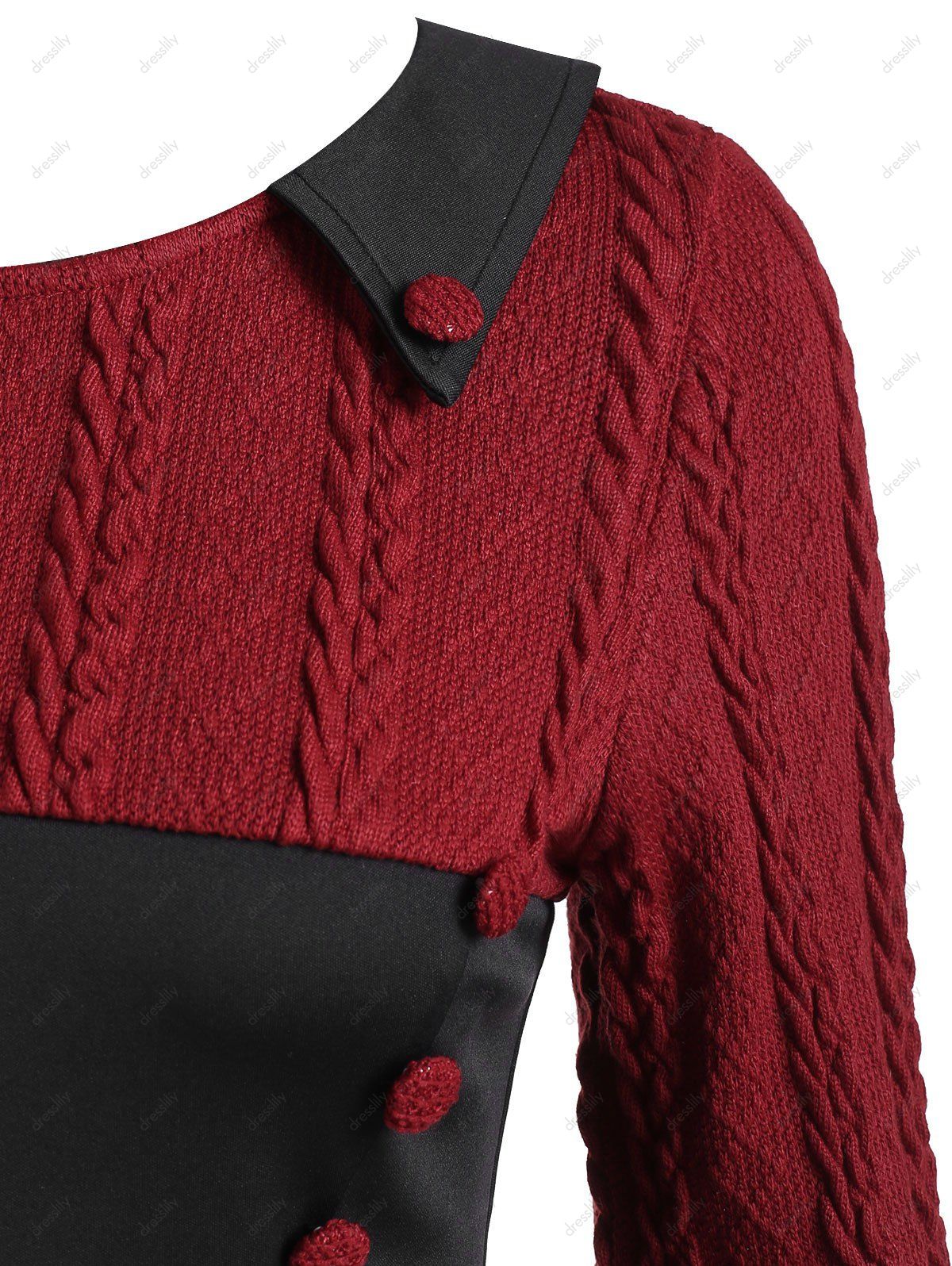 red three quarter sleeve top