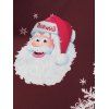 Santa Claus Snowflake Christmas Plus Size Dress - DEEP RED L
