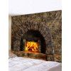 Tapisserie Murale Imperméable Imprimé Cheminée 3D - multicolor W91 X L71 INCH