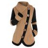 Veste Bicolore en Laine - Bois XL