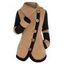Veste Bicolore en Laine - Bois XL