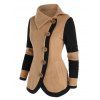Veste Bicolore en Laine - Bois XL