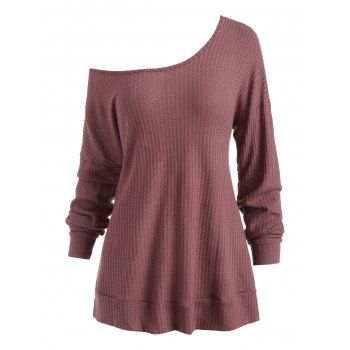 

Hooded Drop Shoulder Tunic Knitwear, Light pink