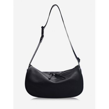 

Striped Wide Strap Shoulder Bag, Black