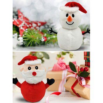 

Christmas Gift Santa Snowman Flip Transform Plush Toy, Multicolor