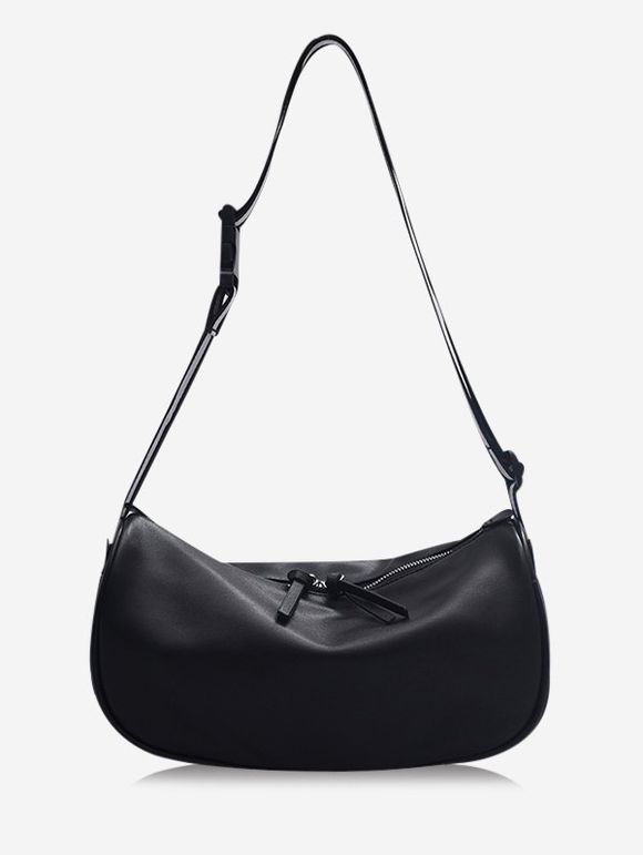 Sac à Bandoulière Large Rayé - Noir 