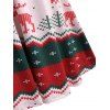 Plus Size Snowflake Elk Print Christmas Dress - WHITE 4X