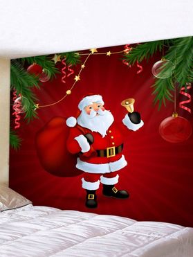 Christmas Santa Claus Print Background Wall Tapestry