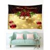 Merry Christmas Bell Print Wall Tapestry - multicolor W59 X L51 INCH