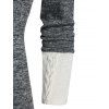 Heathered Contrast Panel Knitwear - GRAY CLOUD 3XL
