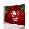 Christmas Santa Claus Print Background Wall Tapestry - multicolor W91 X L71 INCH